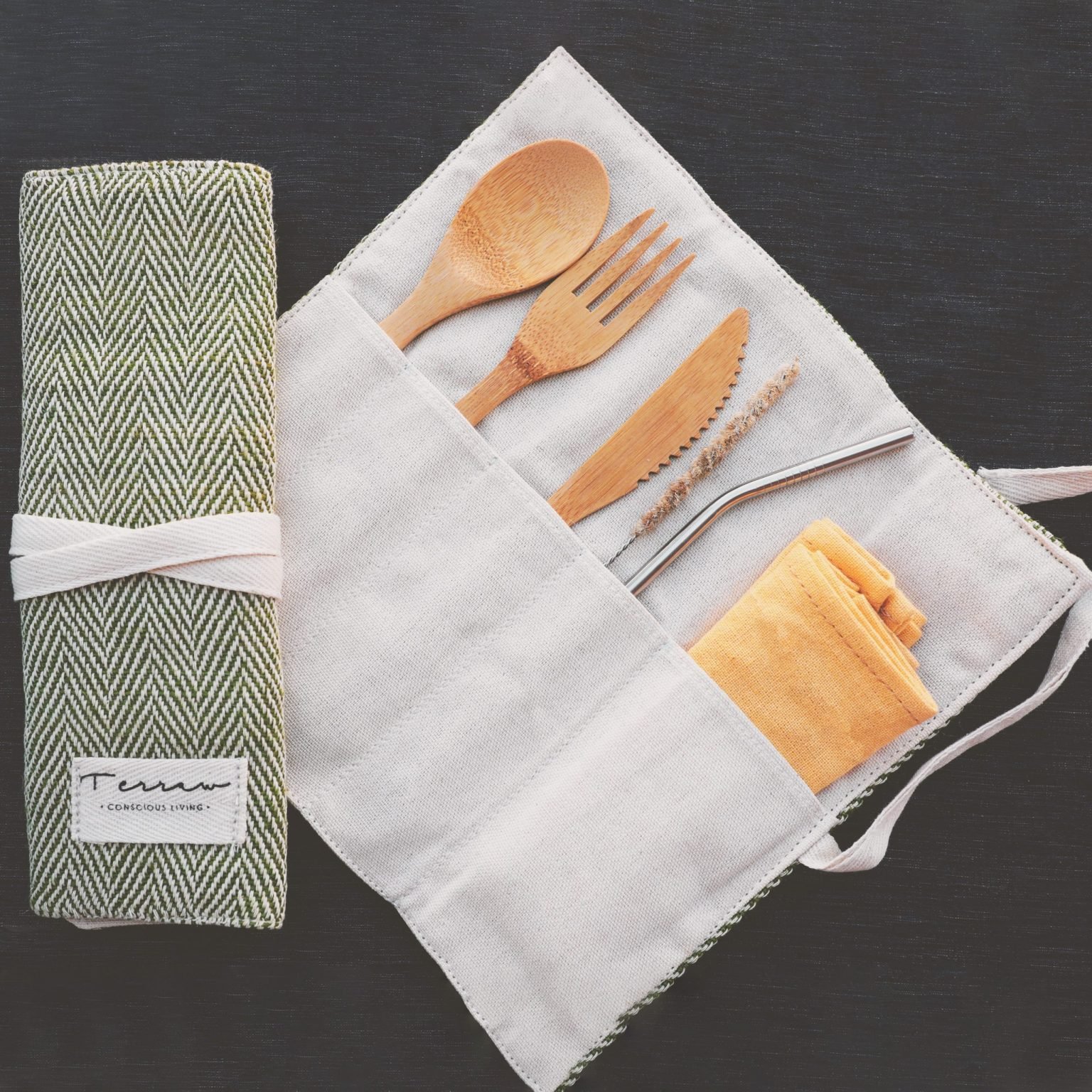 Bamboo Cutlery Travel Kit Terraw